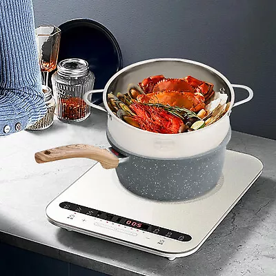 Stainless Steel Steamer 1 Tier Meat Vegetable Cooking Steam Pot Kitchen Steamer • $13.30