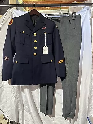 Vintage 1950s ROTC MMA Missouri Military Academy UNIFORM Tunic And Pants Named • $114.99