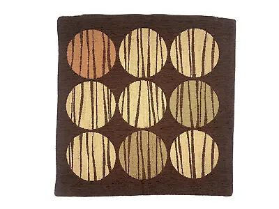 The Home Store 43cm Square Brown Cushion Cover Lounge Living Room Home Decor • £4.99