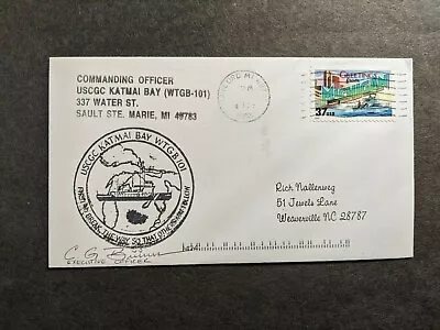 USCGC KATMAI BAY WTGB-101 Naval Cover 2003 SIGNED Cachet GAYLORD MICH • $9.99