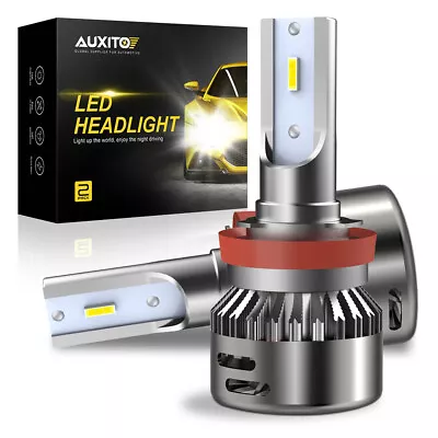 AUXITO CSP H11 H8 H9 LED Headlight Bulb Low Beam 6500K Pure White Plug Play 2pcs • $19.99