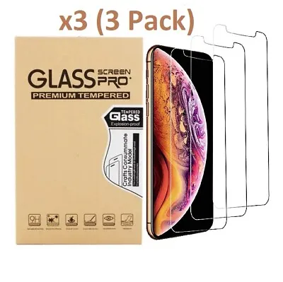 3X Tempered Glass Screen Protector For IPhone 15 14 13 12 11 Pro Max X XS XR 8 7 • $2.74