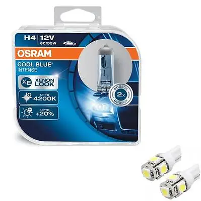 H4 Osram Cool Blue Intense - 2 Free LED T10/W5W • $25.29