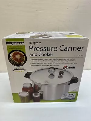 Presto 01755 Brushed Aluminum Pressure Canner 16 QT • $89.99