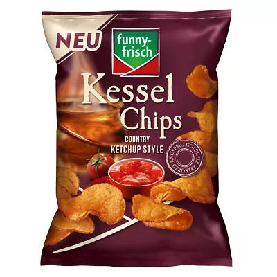 Funny Frisch Kettle Chips Country Ketchup Knusprig Frisch 100g • $4.65