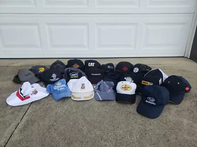 Lot Of 23 Brands Hats Fast Food Corona CAT McDonald's Cars Subaru Dominoes • $9.99