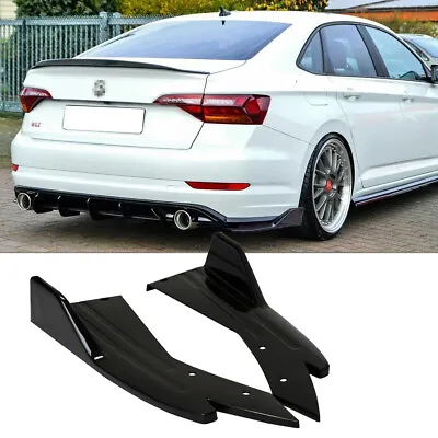 Glossy Black Rear Bumper Spoiler Splitter Lip Diffuser For BMW VW Jetta MK6 GLI • $42.99