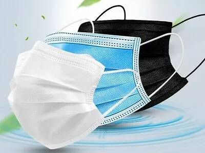 White / Black / Blue / GREY Disposable Face Mask 4 Layer MEDICAL Anti Bacterial • $36.95