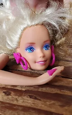 Vintage Barbie Doll Hot Pink Earrings Ring Triangle Disco Mattel 1980s 80s HU • $24.99