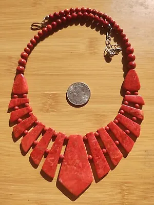 Jay King DTR Mine Finds Coral Statement Necklace 925 Sterling • $99