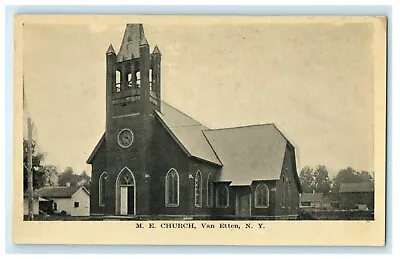 C1910 Methodist Church Van Etten New York NY Unposted Antique Postcard • £7.55