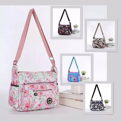 Season Design Crinkle Nylon S-Medium Messenger Cross Body Shoulder Woman Bag UK • £14.99