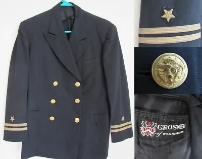 Vintage US Navy Dress Jacket Coat Officer 1940's WW2 WWII Uniform • $54.99