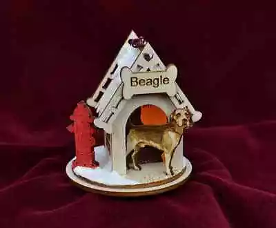 Ginger Cottages K9 Cottages Beagle Christmas Ornament Made In Usa K9101 • $19.88