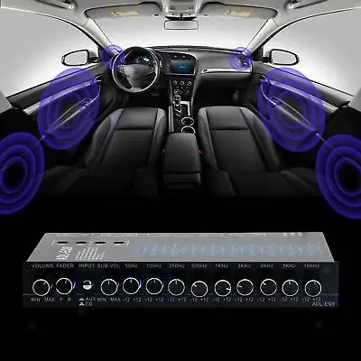 9 Band Equalizer Car Stereo Tone Control For Boat RV Car Subwoofer Output • £35.29