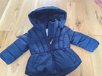 Mayoral Baby Girl Padded Coat Age 6 Months In Limited Edition Blue So Cute Vgc • £6