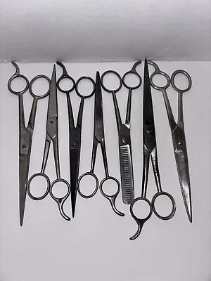 Lot Of 7 Vintage Barber Cutting Scissors Sheers Solingen Kayser Germany Italy • $79.95