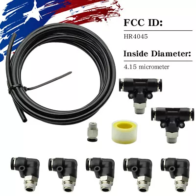 PUSH LOCK Black Vacuum Fitting Kit Turbo Wastegate Solenoid For Turbo Vehicles • $12.99