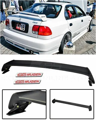 EOS For 96-00 Honda Civic Sedan | Mugen Style Rear Wing Spoiler W/ Black Emblems • $129.98