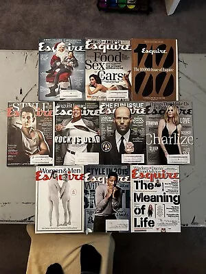 ESQUIRE Magazine Lot Of 10 2015 Year. The Rock TellerStatham Smith Charlize • $9.99