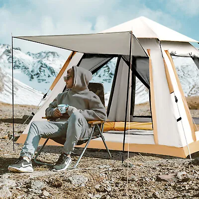 Automatic Instant Pop Up 3-4 Man Camping Tent Family Outdoor Hiking Shelter Doom • £33.81