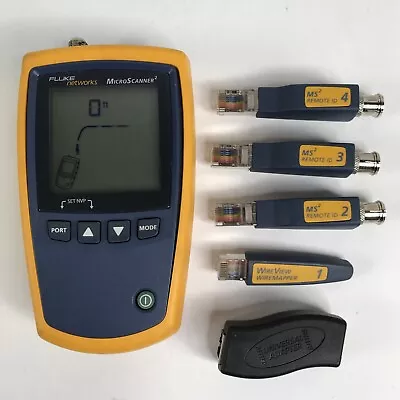 Fluke Networks Microscanner 2 With Remote ID 2 3 4 And WireView Wiremapper 1 • $599.99