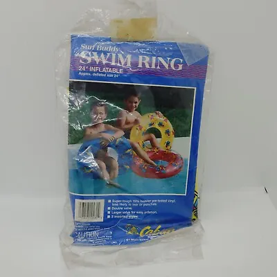 (2) Vintage Sun Seeker Swim Rings 24” Inflatable Cabana Bear W/ Boombox Floater • $19.95