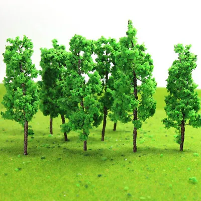 60pcs N Z Scale 1:150 Model Trees Green 65mm Train Layout Set Diorama G6524 • $20.99