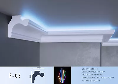 Xps Led Coving Uplighter Cornice Lightweight Molding Adhesive  F3 • £287.99