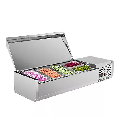 47 -59  Refrigerated Condiment Prep Station Sandwich Prep Table W/Auto Defrost • $739.99