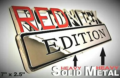METAL Redneck Edition Logo HIGHEST QUALITY ON EBAY Chevrolet Bumper Trunk Decal • $27