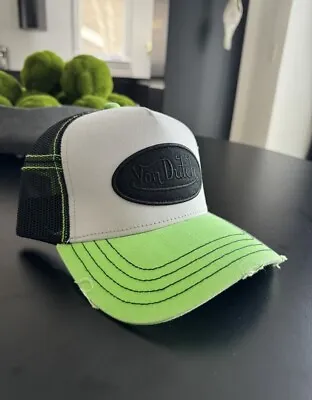 Von Dutch SUM COL White Black And Green Trucker Hat Von Dutch (Super Rare) • $175