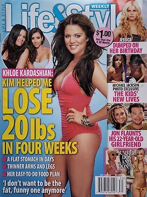 KHLOE KARDASHIAN 2009 LIFE & STYLE Magazine JESSICA SIMPSON MICHAEL JACKSON KIDS • $3