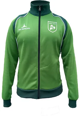 Olorun Ireland Rugby Supporter Retro Jacket Emerald/DkGreen Size S-3XL • £12