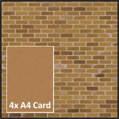 £4.99 • Buy LONDON STOCK BRICK MODELLING PAPER 00 SCALE Oo 1:76 🚂4xA4 SIZE CARD 170gsm⭐