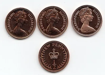 UK PROOF Decimal Half Pennies 1/2p Pence Coins 1971 To 1984 - Choose Your Year  • £2.50