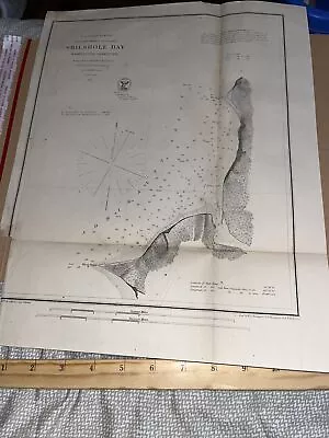 Antique 1867 US Map: U. S. Coast Survey - Shilshole Bay In Washington Territory • $149.12