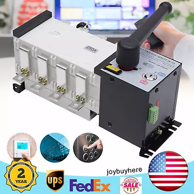 250 AMP 400 V GENERATOR AUTOMATIC TRANSFER SWITCH 4P 50/60Hz Dual Power PC Level • $166.25