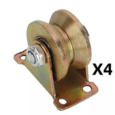 $28.99 • Buy 4 Packs Sliding Gate Wheels V Type Groove Wheel 2 Inch Heavy Duty Rigid Roller