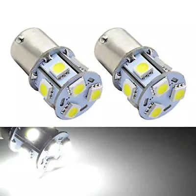 2pcs 1156 Ba15s Led Bulbs Super Bright 6000k White 630v 5050 9smd Led Reverse Ba • $15.81