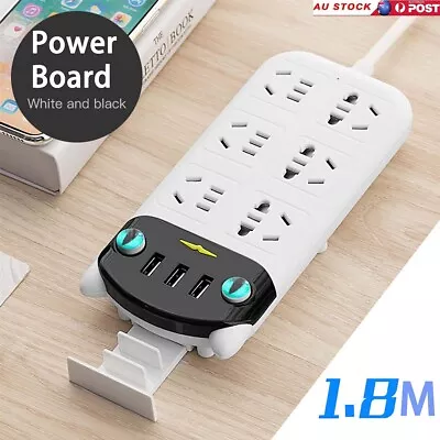 USB Charging Power Board 6 Way Outlets Socket Charger Ports Surge Protector • $19.47