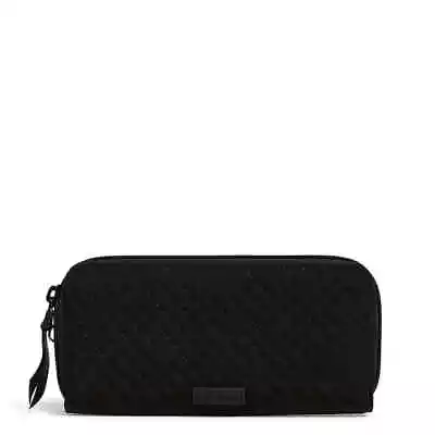 Vera Bradley RFID Bifold Wallet Classic Black Microfiber NWT • $28.49