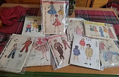 $18 • Buy Vintage Lot Of Children's Sewing Patterns 1930s Thru 50s/ 8 Childs 1 Mens