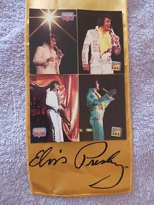 Elvis Presley Signature Gold Scarf&elvis Concert Trading Cards Nm-mint Lot 5 • $25