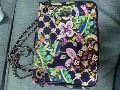 Vera Bradley Floral Nightingale Navy Shoulder Bag Chain Strap Handbag Purse • $19.99