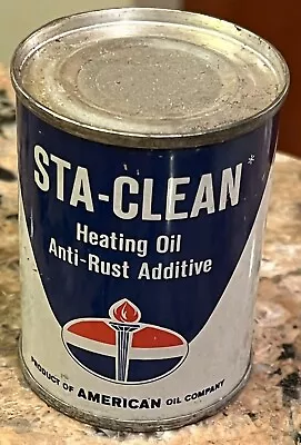 Vintage American Oil Co. Sta-Clean Heating Oil Anti-Rust Additive 4oz. NOS • $29.95