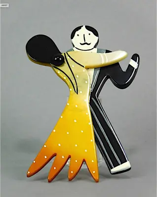 Tango Dancers Brooch By Marie-Christine Pavone • $121.85