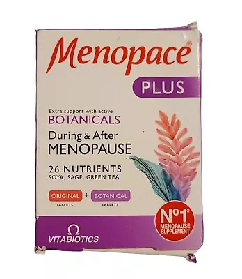 Vitabiotics Menopace Plus During & After Menopause Supplement Botanicals Tablets • $32.99