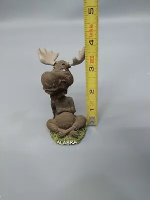 Alaska Moose On A Patch Of Grass  Bobblehead Souvenir 3.75  Tall • $9.99