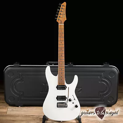 Ibanez AZ2402 Prestige HH Roasted Maple Neck W/ Case –Pearl White Flat (B-Stock) • $1699.99